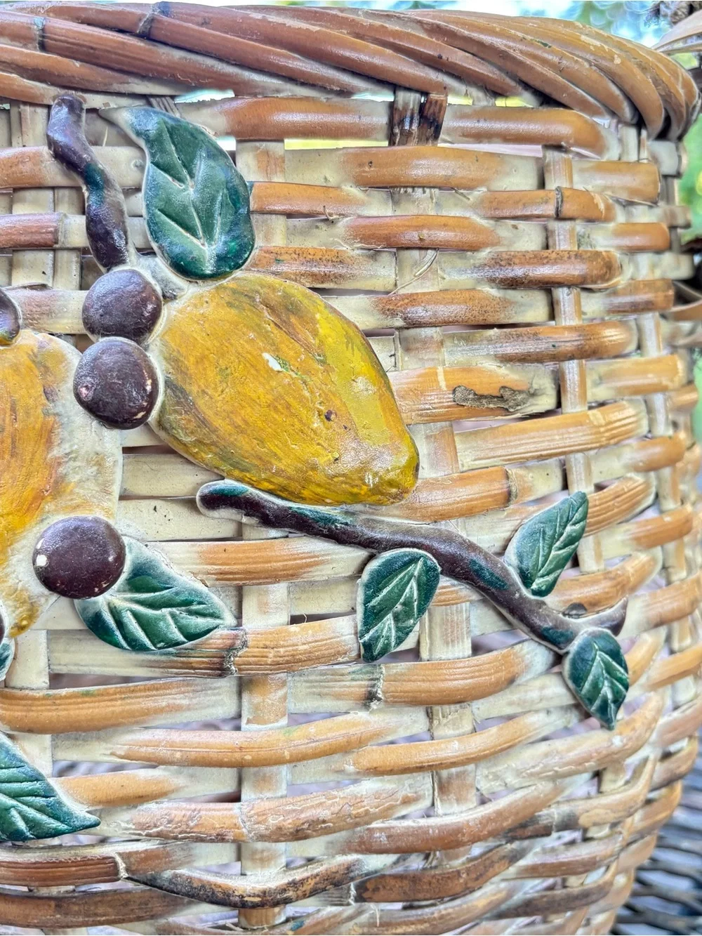 Vintage handwoven wicker